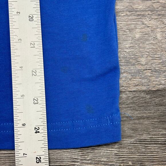 First Row First Never Last Blue Mens L Racing Sportscar Chenille Patch T-Shirt - Picture 7 of 12